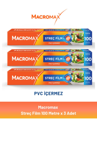Macromax Streç Film 100 Metre x 3 Adet