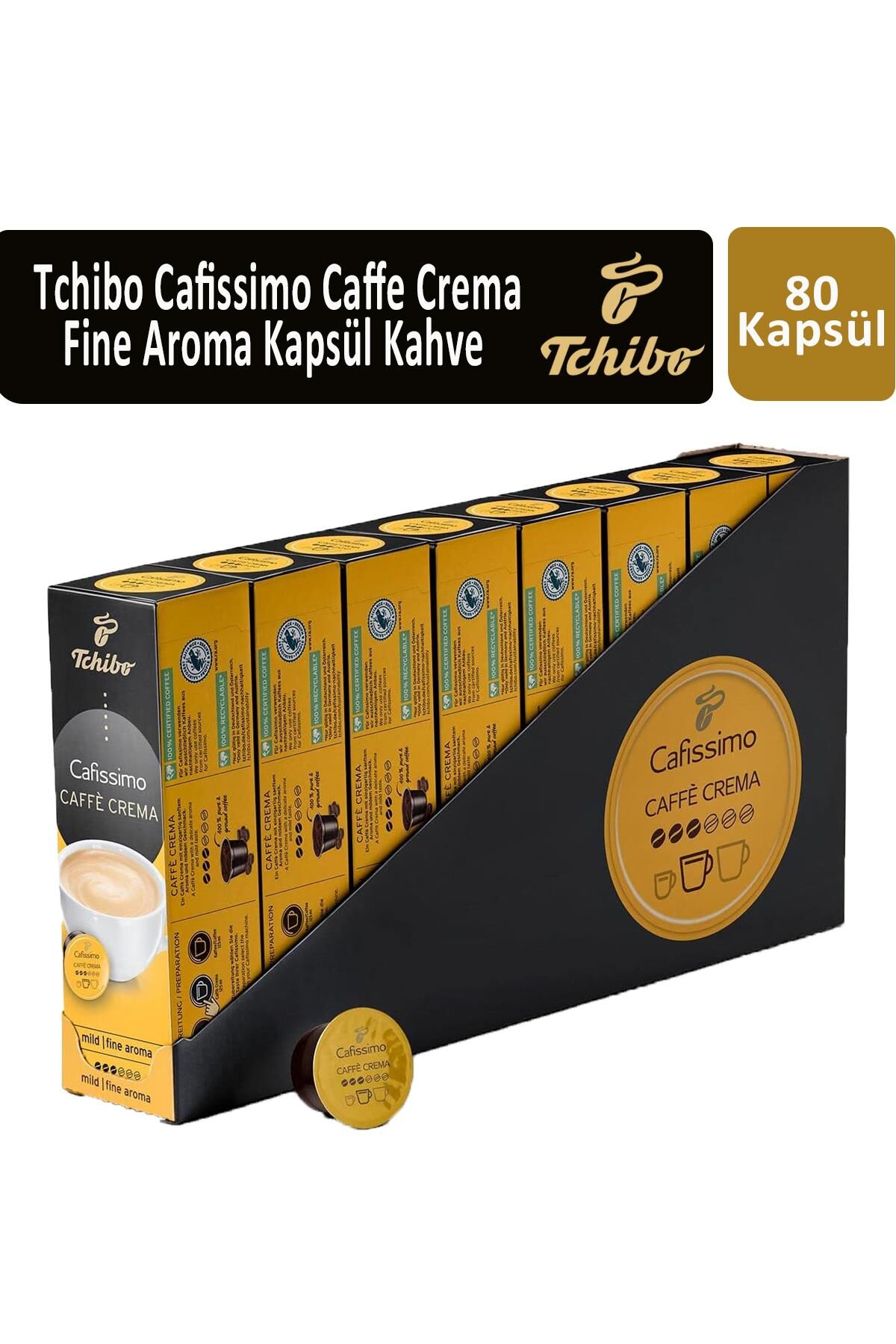 Tchibo Cafissimo Caffe Crema Fine Aroma Kapsül Kahve x 8 Adet