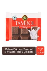 Kahve Dünyası Tambol Ekstra Bol Sütlü Çikolata 77 gr x 10 Adet