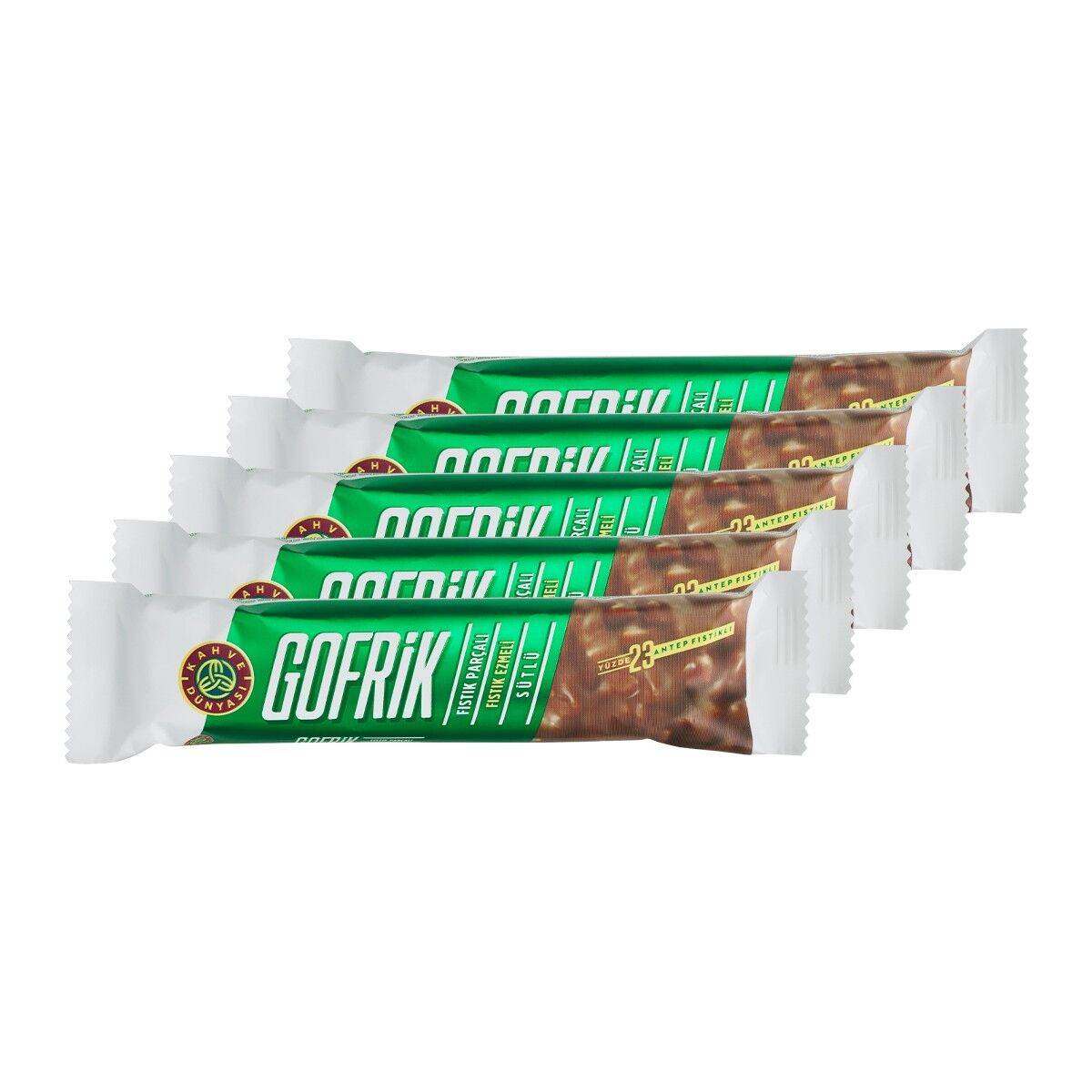 Kahve Dünyası Gofrik Antep Fıstıklı Çikolata 33 gr x 5 Adet