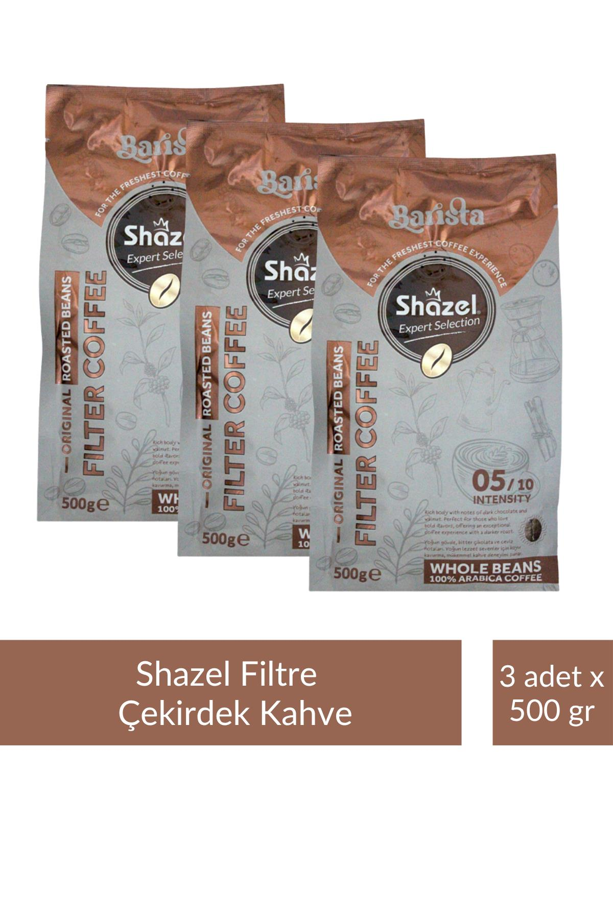Shazel Çekirdek Filtre Kahve 500 gr x 3 Adet