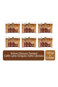 Kahve Dünyası Tambol Caffe Latte Dolgulu Sütlü Çikolata 100 gr x 6 Adet
