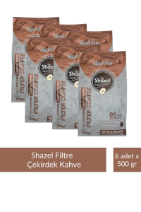 Shazel Çekirdek Filtre Kahve 500 gr x 6 Adet