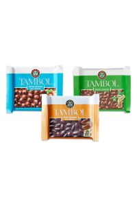 Tambol 3'lü Çikolata Paketi ( Badem- Fıstık -fındık )