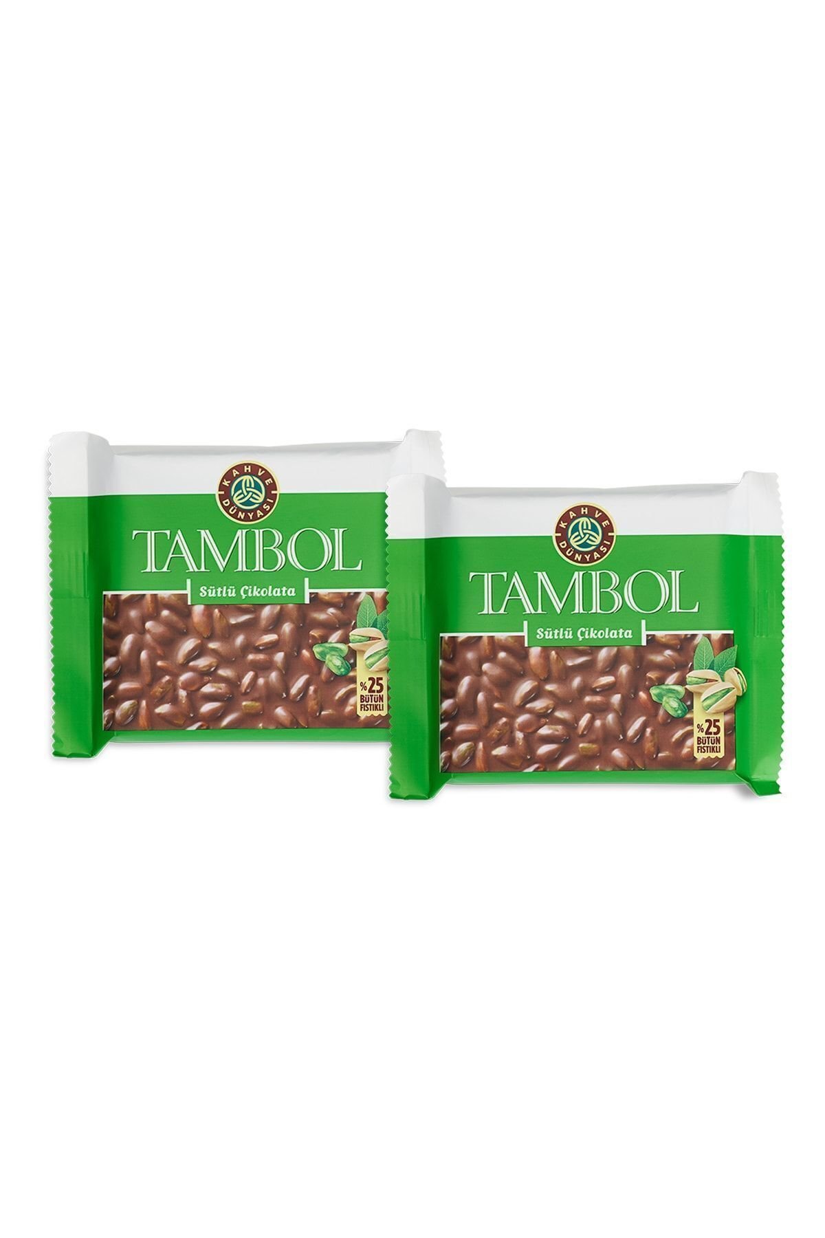 2'li Tambol Bütün Fıstıklı Sütlü Çikolata 77g