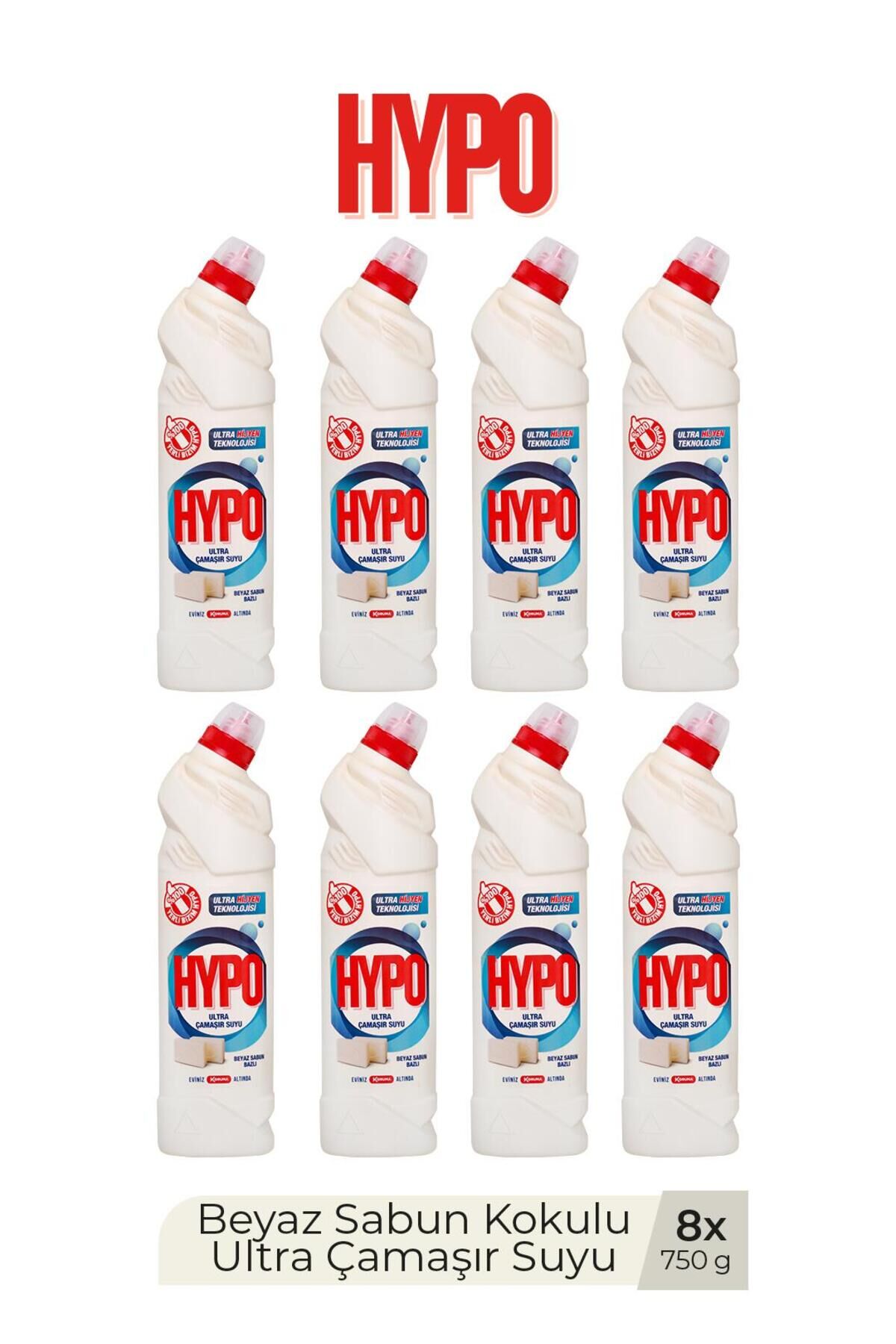 ULTRA ÇAMAŞIR SUYU BEYAZ SABUN 750 ML x 8