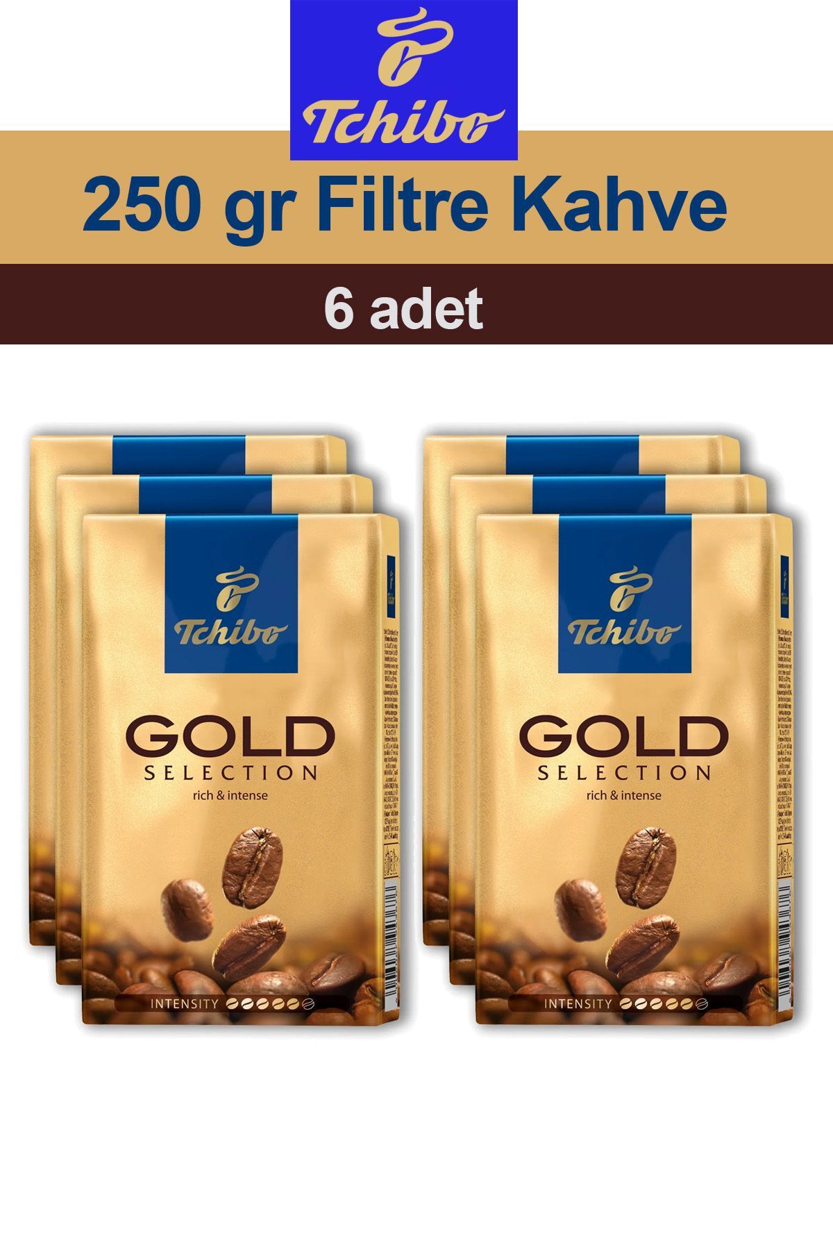 Tchibo Gold Selection Filtre Kahve 250 gr x 6 Adet