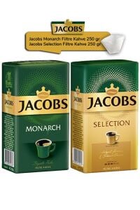 Jacobs Monarch Filtre Kahve 250 gr & Jacobs Selection Filtre Kahve 250 gr - 40 Adet Filtre Kağıdı