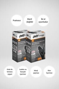 Only Evo Beyond Nitril Muayene Eldiveni M(100 adet x 6)- L(100 adet x 2)