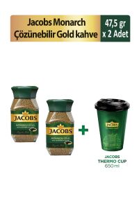 Jacobs Monarch Gold Çözünebilir Kahve 47,5 gr x 2 Adet + Thermo Cup 650 ml