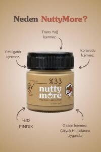 Nutty More %33 Fındık Parçacıklı Fındık Ezmesi 200 gr x 3 Adet