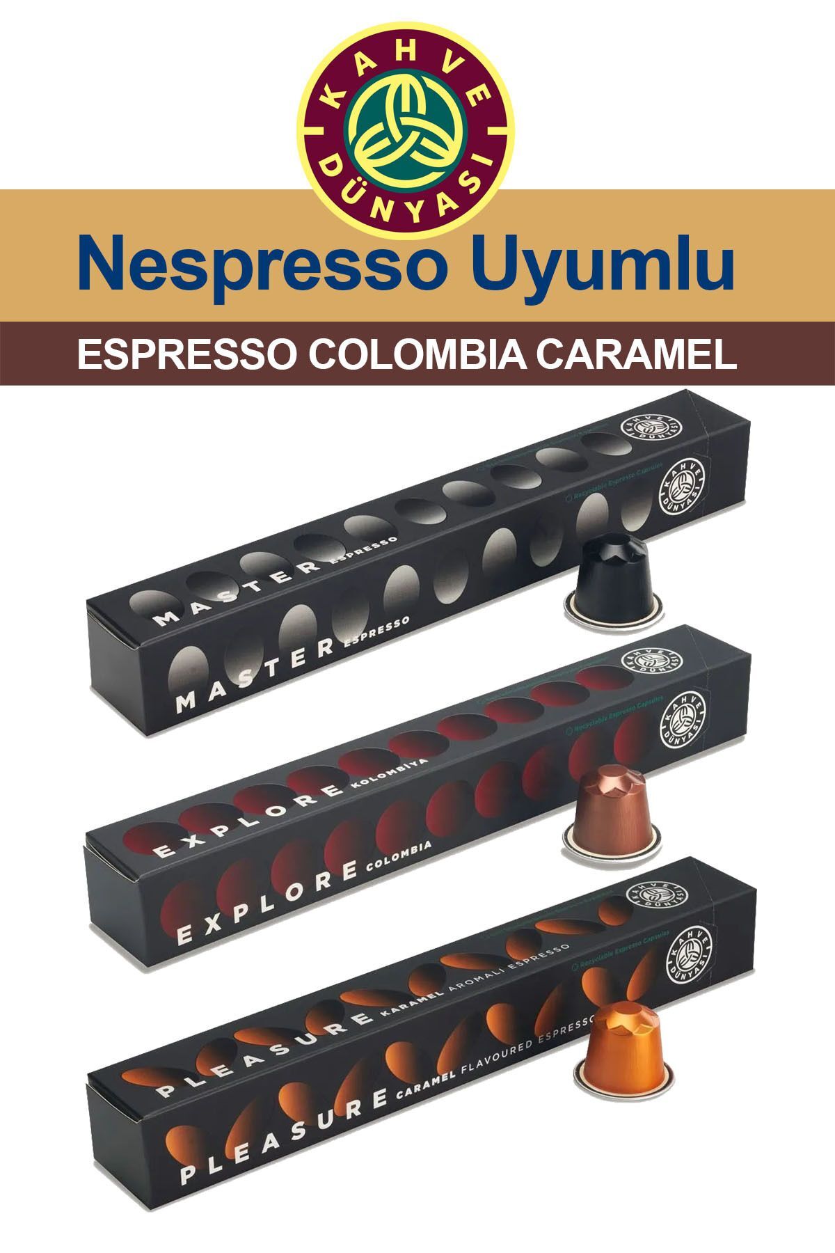 Nespresso Kapsül Kahve Tadım Seti 3x10 Espresso Colombia Caramel