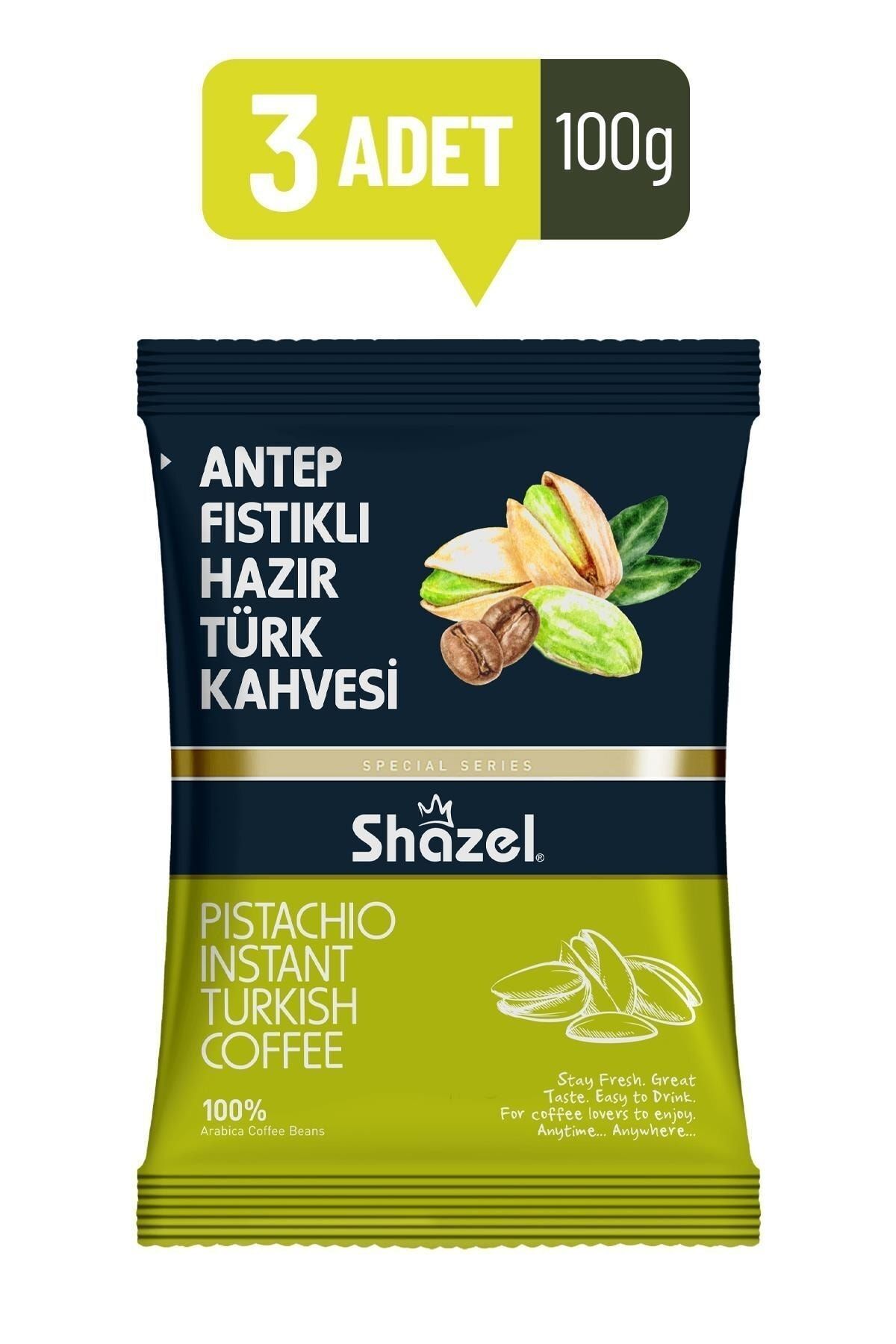 Shazel Antep Fıstıklı Hazır Türk Kahvesi 100 gr x 3 Adet