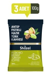 Shazel Antep Fıstıklı Hazır Türk Kahvesi 100 gr x 3 Adet