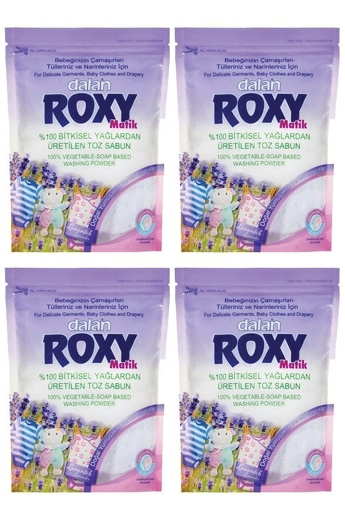 Roxy Bio Clean Matik Sabun Tozu 800GR Lavanta Bahçesi (4 Lü Set) (104 Yıkama)