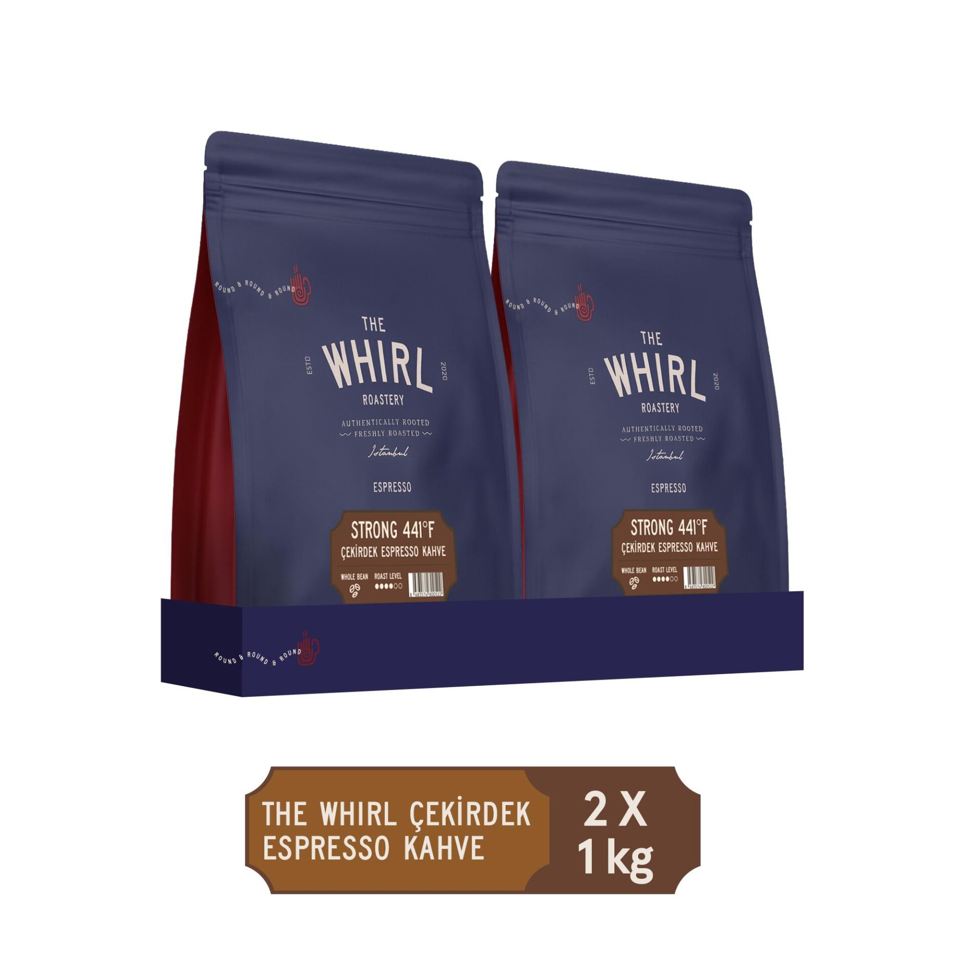 The Whirl Espresso Brunette 441°F Çekirdek Kahve 1 kg x 2 Adet