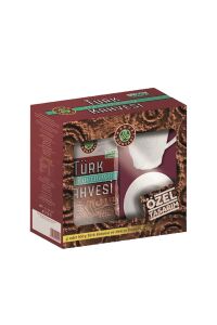Kahve Dünyası Türk Kahvesi Ofis Seti 4 x 100 gr Fincan Hediyeli x 4 Adet
