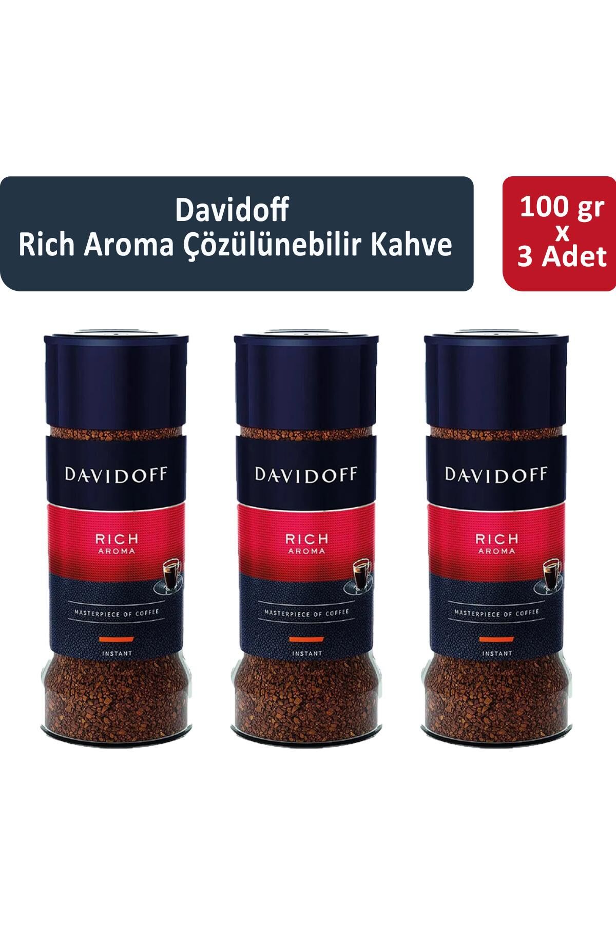 Davidoff Rich Aroma Çözünülebilir Kahve 100 gr x 3 Adet