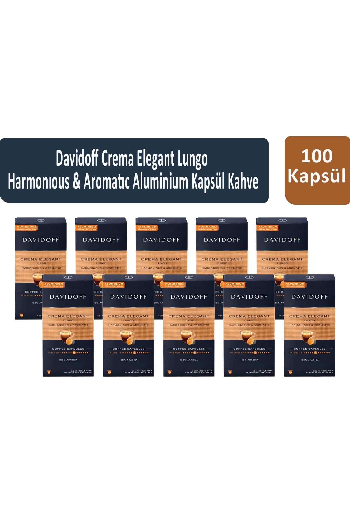 Davidoff Crema Elegant Lungo Harmonıous & Aromatıc Kapsül Kahve x 10 Adet
