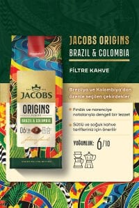 Jacobs Origins Brazil & Colombia Filtre Kahve 200gr x 2 Adet
