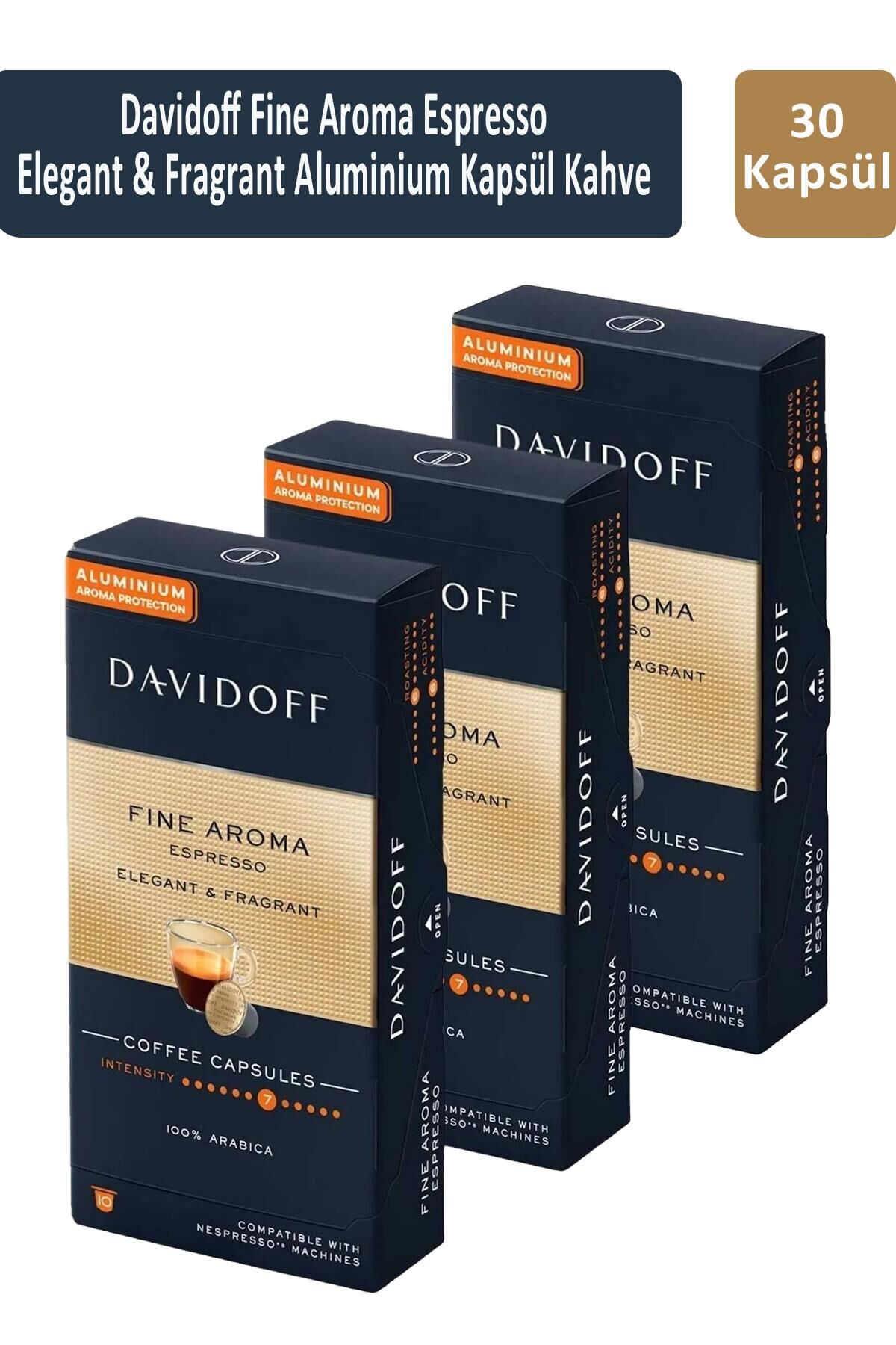 Davidoff Fine Aroma Espresso Elegant & Fragrant Kapsül Kahve x 3 Adet
