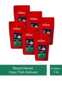 Shazel Nane Aromalı Hazır Türk Kahvesi 1 kg x 6 Adet