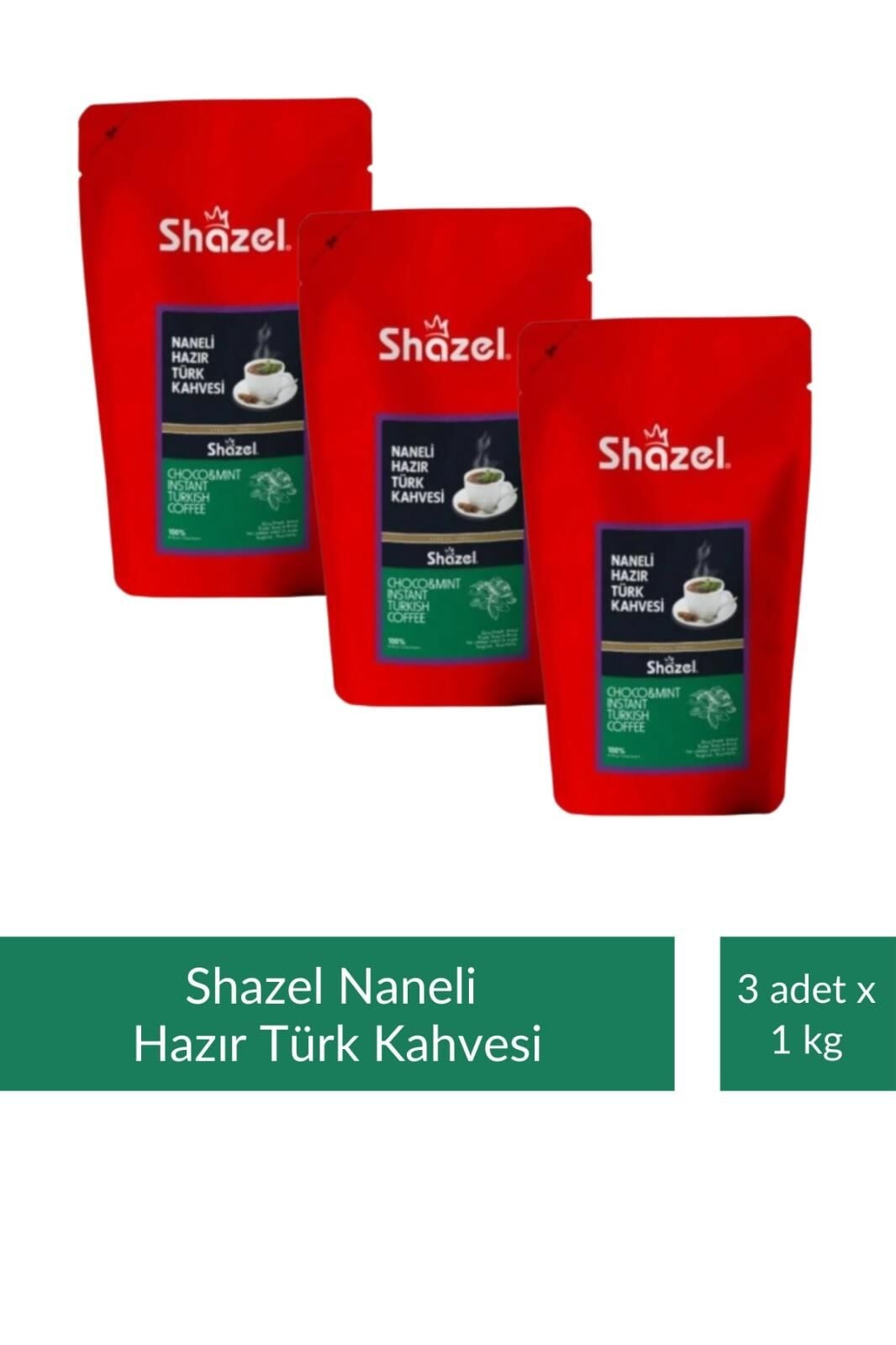 Shazel Nane Aromalı Hazır Türk Kahvesi 1 kg x 3 Adet