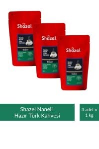 Shazel Nane Aromalı Hazır Türk Kahvesi 1 kg x 3 Adet