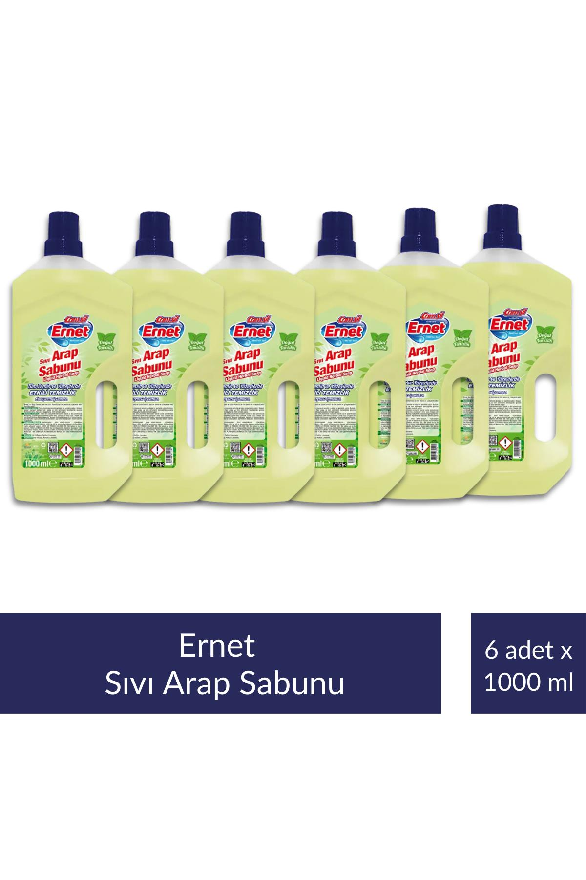 Ernet Sıvı Arap Sabunu 1 lt x 6 Adet