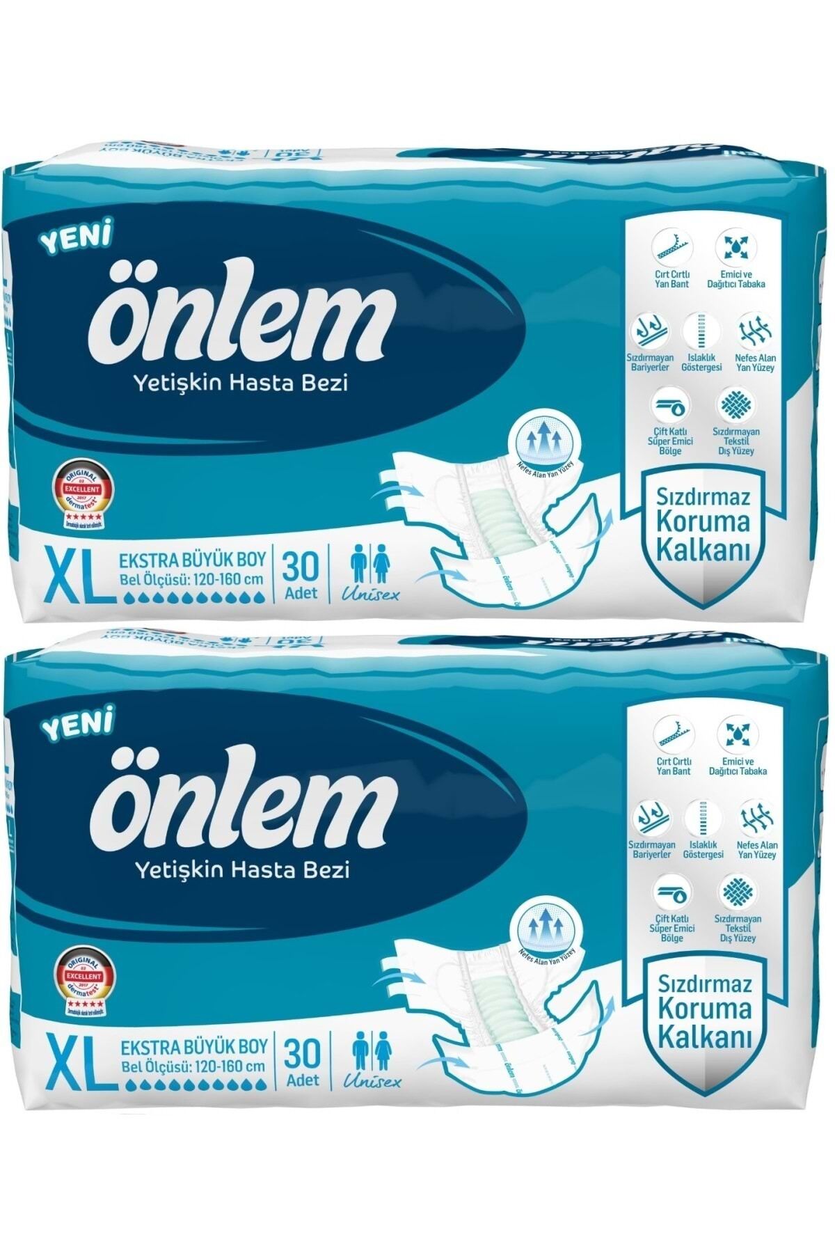 Önlem Hasta Bezi Bel Bantlı Tekstil Yüzey Xl Ekstra Büyük 60 Adet