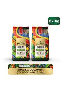 Jacobs Origins Brazil & Colombia Çekirdek Kahve 1 Kg x 2 Adet