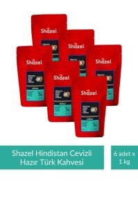 Shazel Hindistan Cevizli Hazır Türk Kahvesi 1 kg x 6 Adet