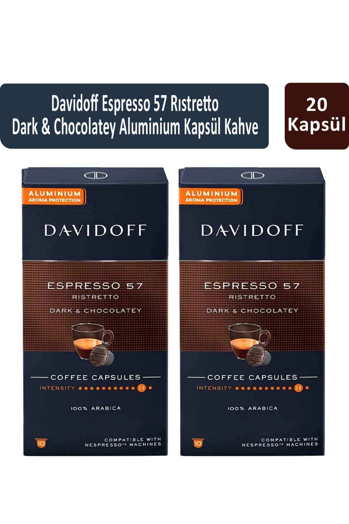 Davidoff Espresso 57 Ristretto Dark & Chocolatey Kapsül Kahve x 2 Adet