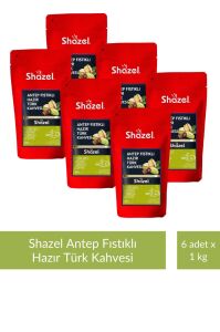 Shazel Antep Fıstıklı Türk Kahvesi 1 kg x 6 Adet