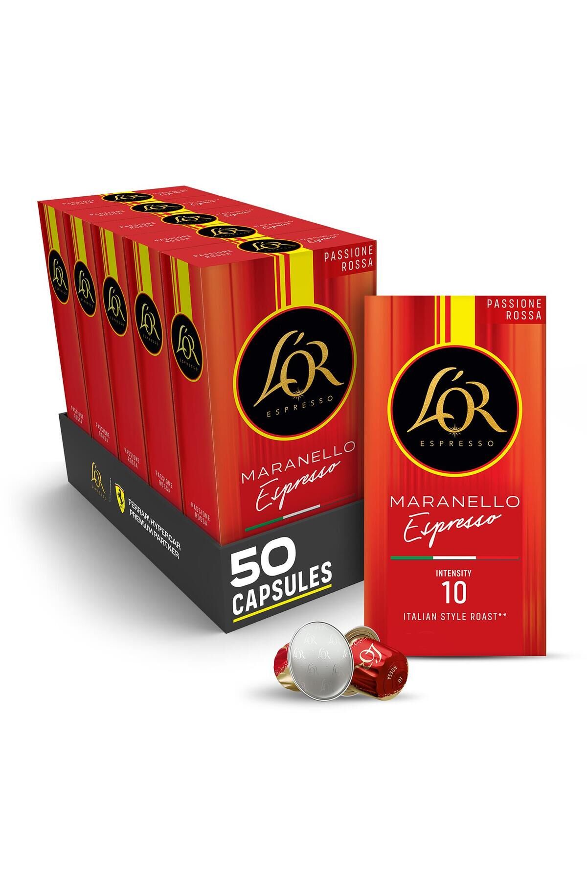 LOR Maranello Espresso Nespresso Uyumlu Alüminyum Kapsül Kahve 50 Kapsül