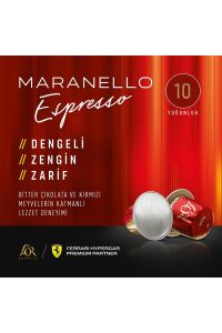 LOR Maranello Espresso Nespresso Uyumlu Alüminyum Kapsül Kahve 100 Kapsül