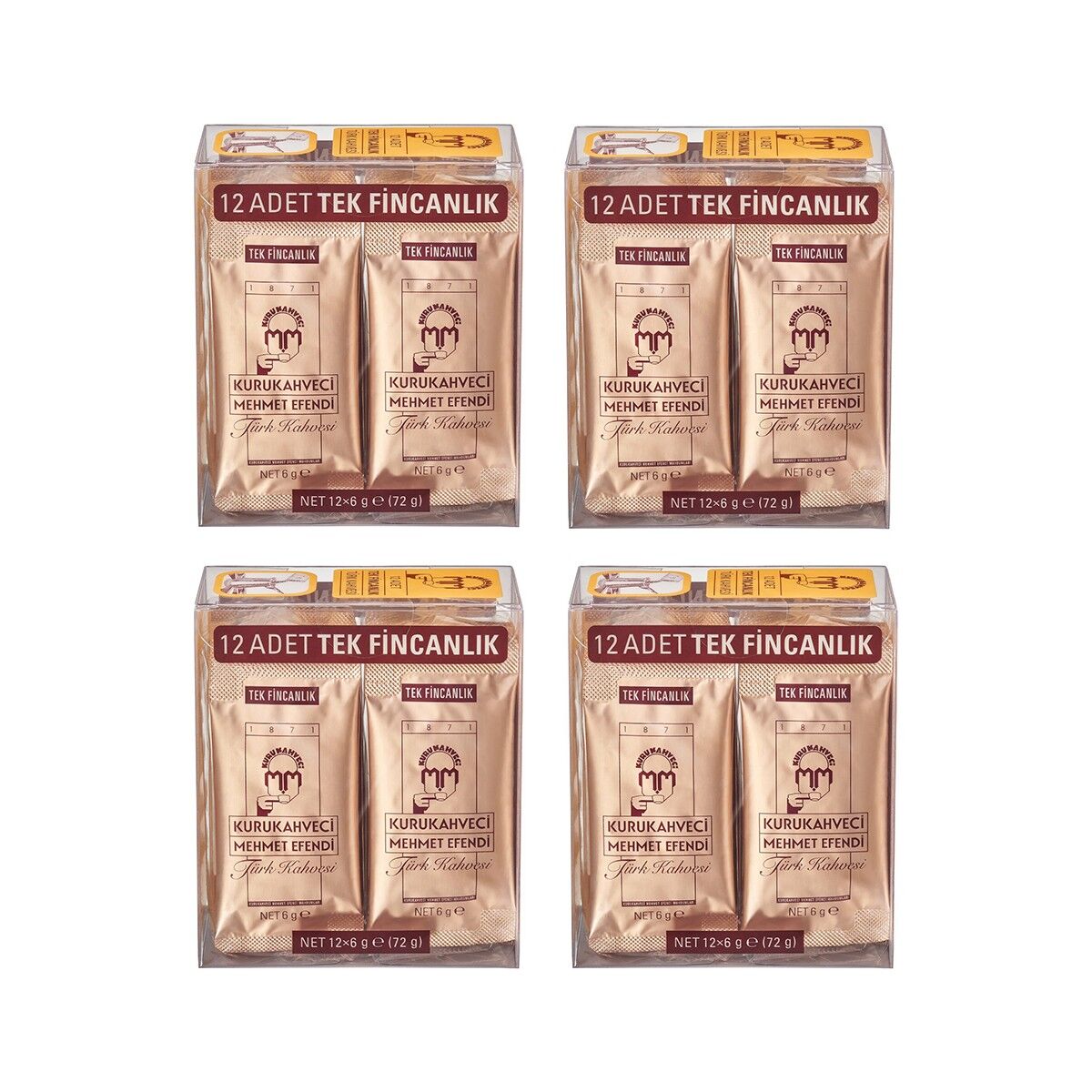 Mehmet EfendiTek Içimlik Türk Kahvesi 4'lü 12 x 6 gr