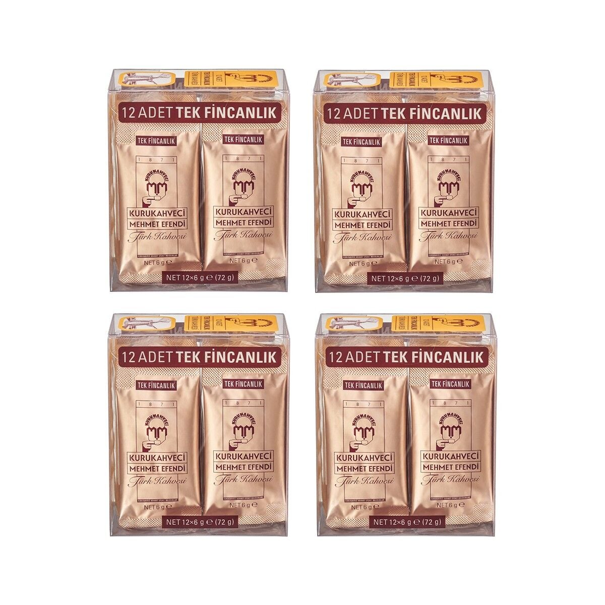 Mehmet EfendiTek Içimlik Türk Kahvesi 4'lü 12 x 6 gr