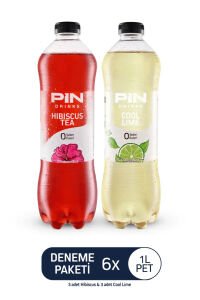 Hibiskus Çayı & Cool Lime Deneme Paketi - Şekersiz & Kalorisiz 6 Adet X 1 Litre Ice Tea