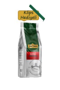 Jacobs Banquet Medium Espresso Beans Çekirdek Kahve 1 kg + Klips Hediyeli