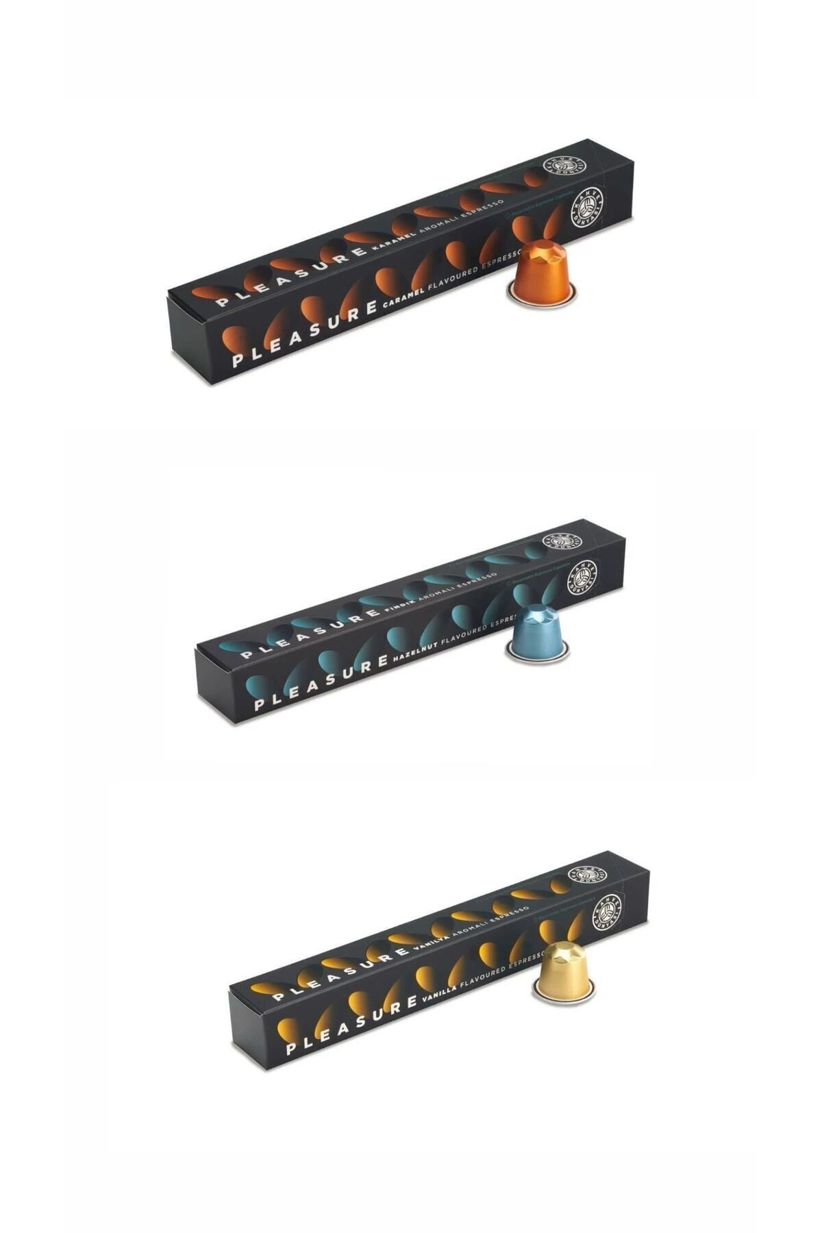 Kahve Dünyası Fındık, Vanilya ve Karamel Aromalı Kapsül Kahve 10'lu Kutu 3 Adet