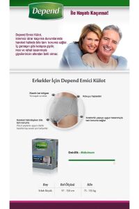 Depend Emici Külot Hasta Bezi Büyük Erkek 48 Adet (6pk*8)