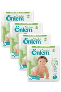 Önlem Botanika 5 Numara Junior Bebek Bezi 312 Adet (78 Adet x 4 Paket )