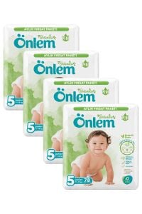 Önlem Botanika 5 Numara Junior Bebek Bezi 312 Adet (78 Adet x 4 Paket )