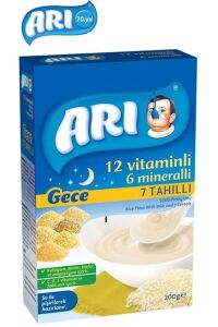 Arı Mama Sütlü 7 Tahıllı Gece Pirinç Unu 200 gr X 4 Adet