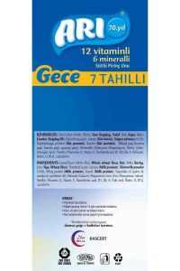 Arı Mama Sütlü 7 Tahıllı Gece Pirinç Unu 200 gr X 4 Adet