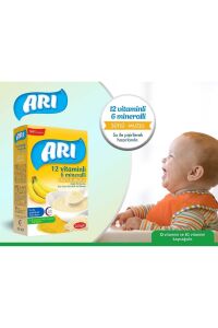 Arı Mama Pirinç Unu 200 gr Sütlü Muzlu 12 Vitminli 6 Minarelli 2'li Set