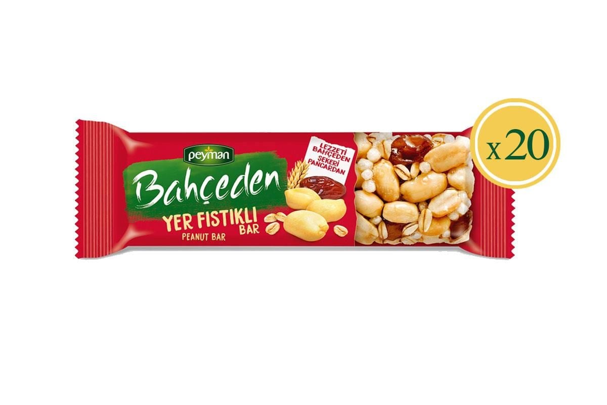 Peyman Bahçeden Yer Fıstıklı Bar Kuruyemiş 30 gr x 20 Adet
