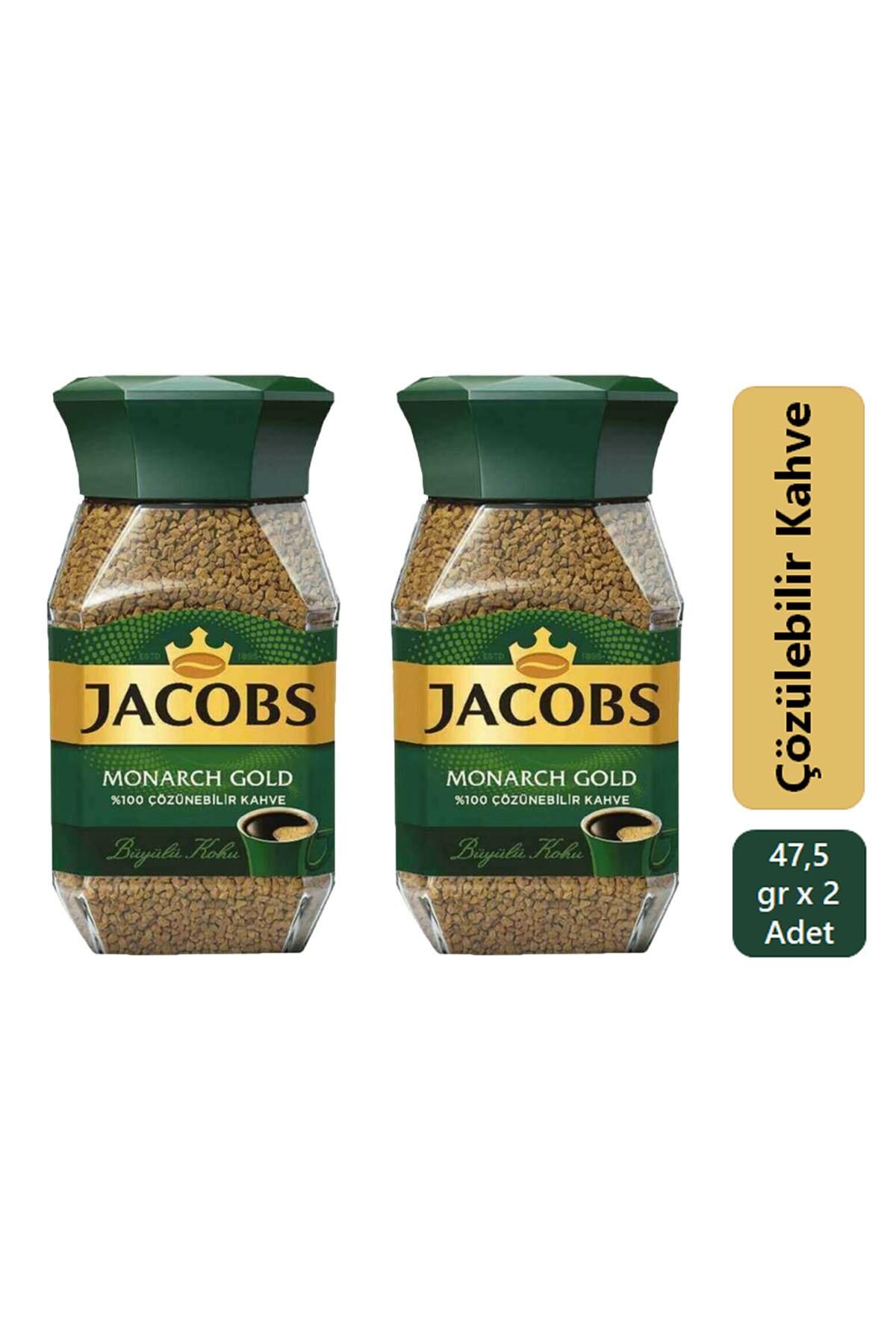 Jacobs Monarch Gold Kahve 47,5 gr Cam Kavanoz x 2 Adet