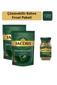 Jacobs Monarch Gold Kahve 200 gr x 2 Adet + Gold Kahve 47,5 gr